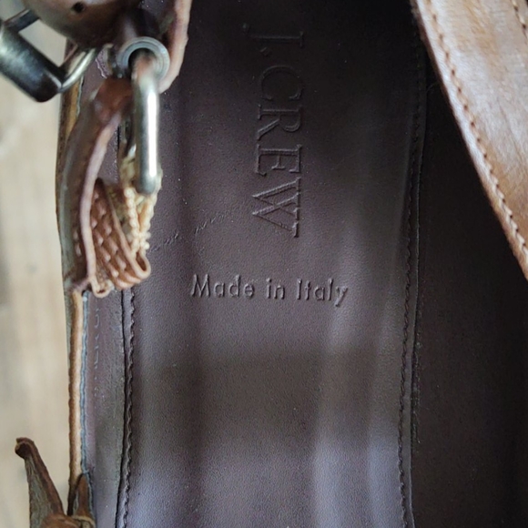 J.Crew buckle strap leather high heels size 8 1/2 - Picture 11 of 13